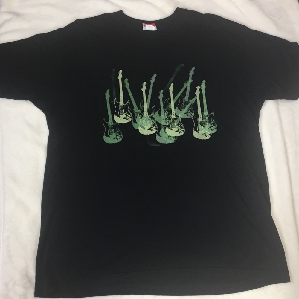 Love Nico Guitars Graphic Tee Black with Green XL
